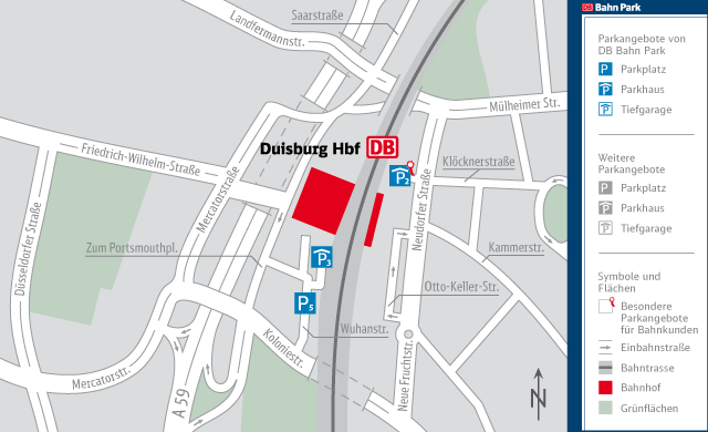 Parkplatz Duisburg Hauptbahnhof Wuhanstraße P5