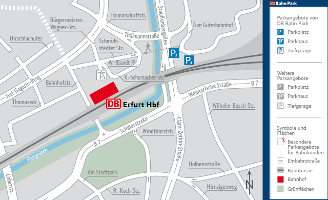 Parkplatz Erfurt Hauptbahnhof
