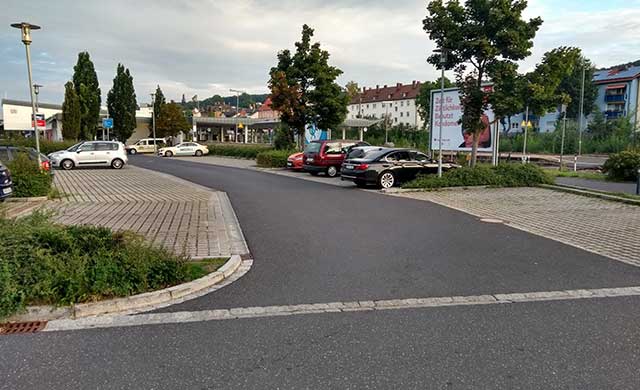 Parkplatz Bahnhof in Amberg