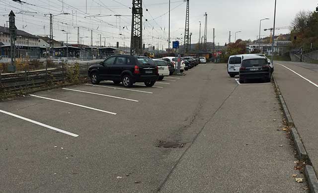 Parkplatz Bahnhof in Aalen